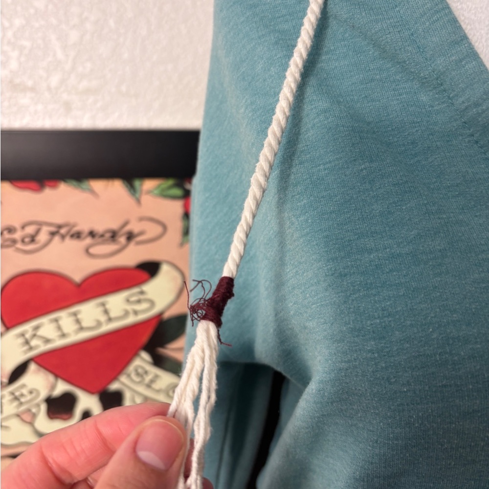 Blue Roxy V-Neck Sweater Top - Picture 5 of 7